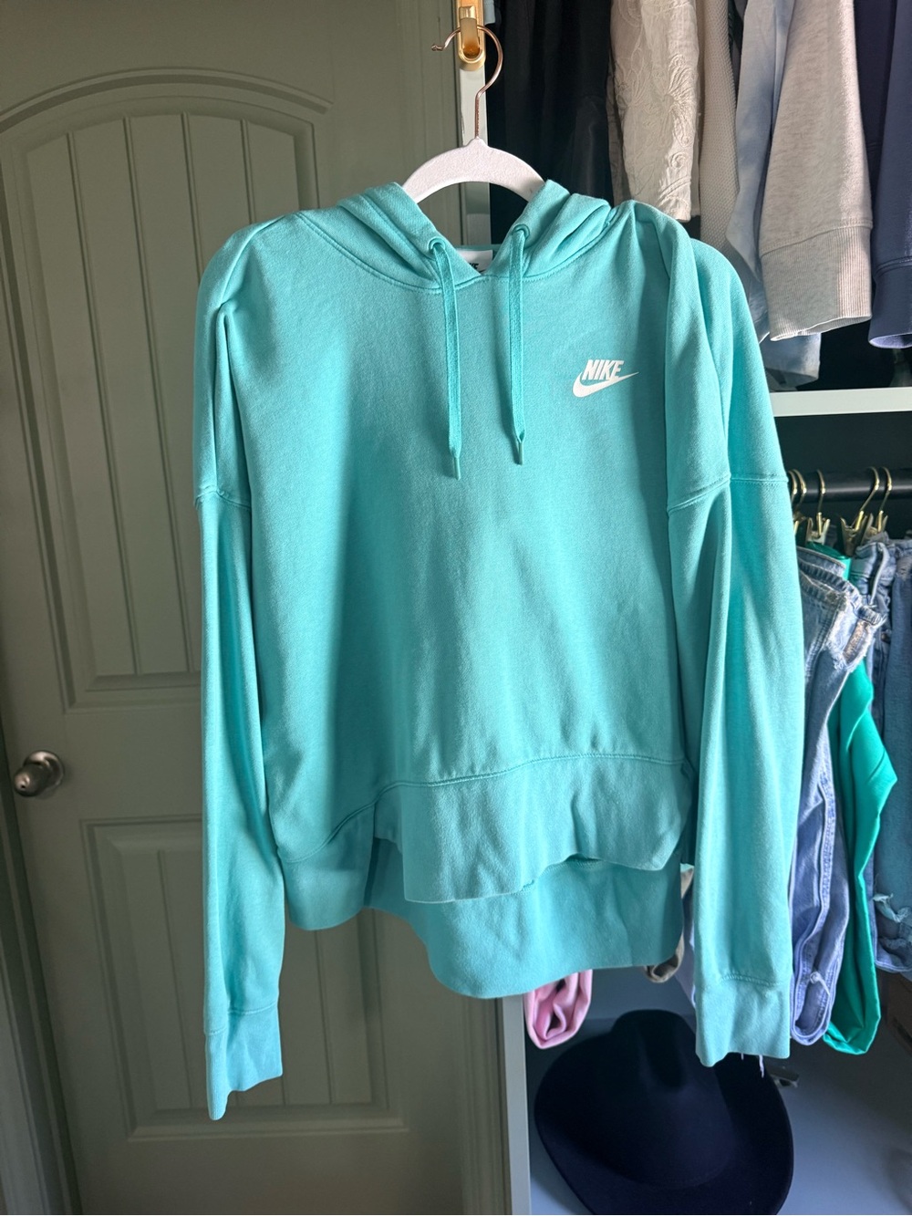 Nike Teal Pullover Hoodie Sweatshirt